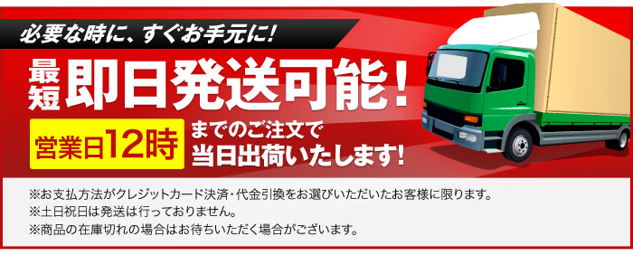 即日発送 営業日12時までのご注文で当日出荷