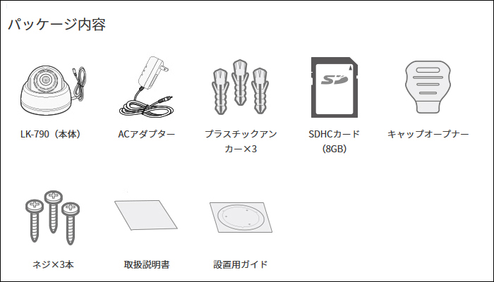 パッケージ内容