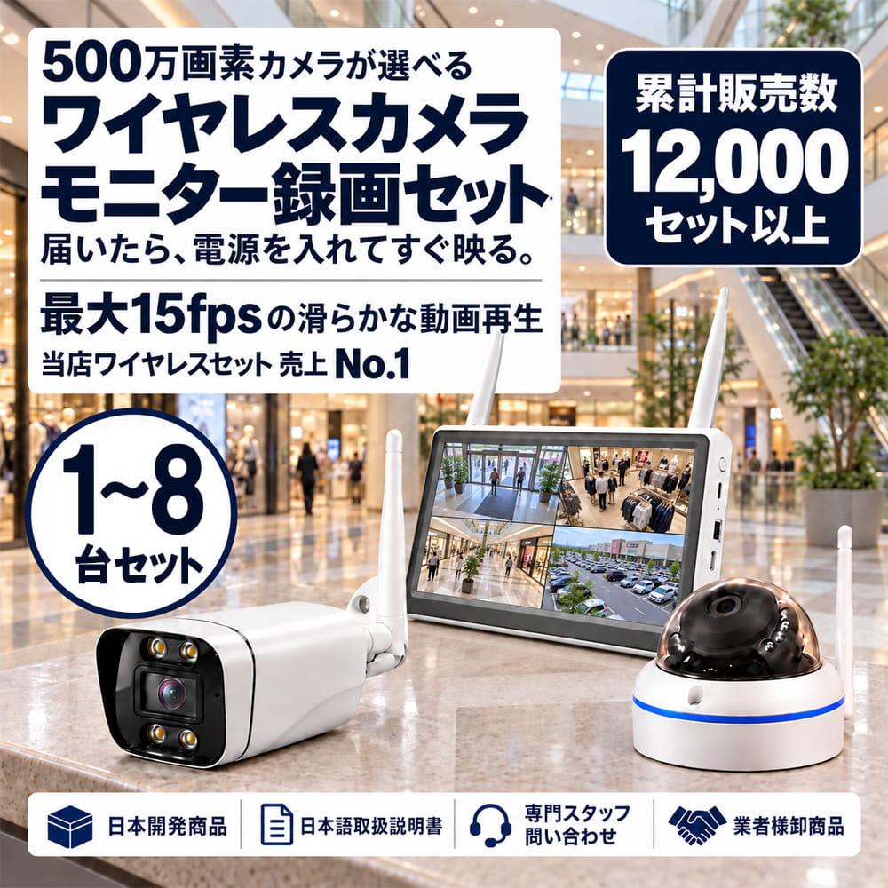 500万画素ワイヤレスカメラセット