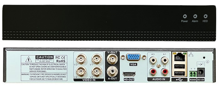 防犯トリプレットレコーダー,正面,背面