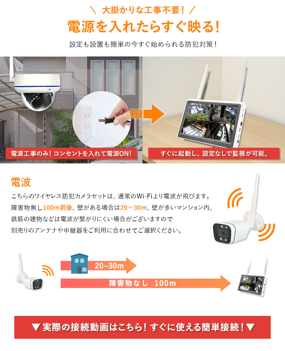 電源を入れたらすぐ映る