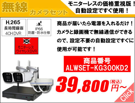 ワイヤレス防犯カメラ