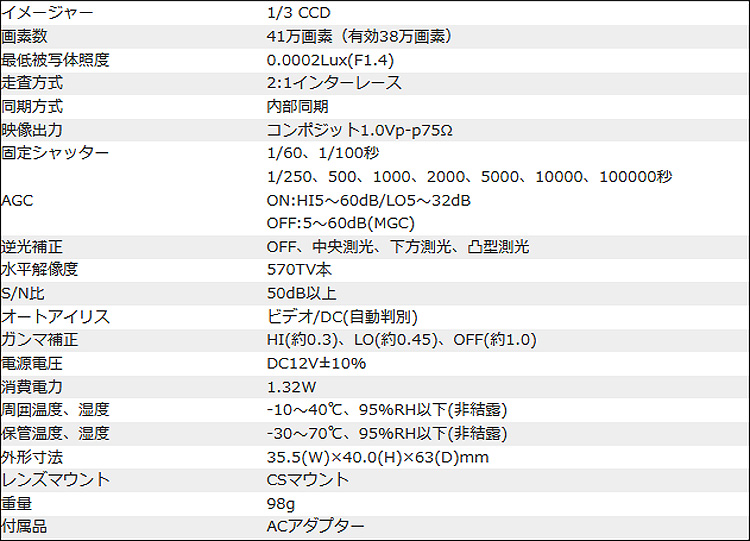 SPC-092W スペック