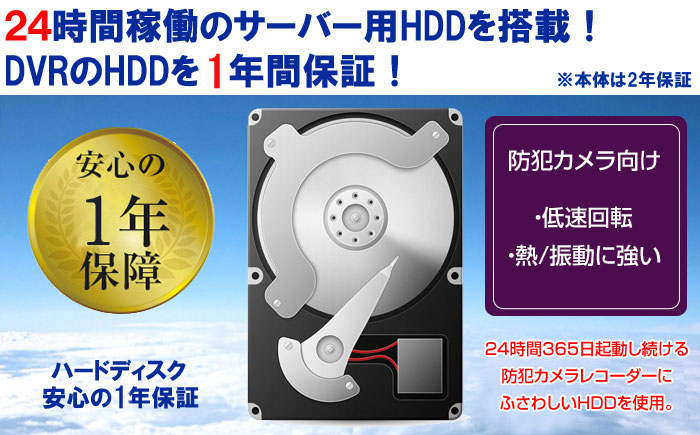 防犯カメラ用HDD