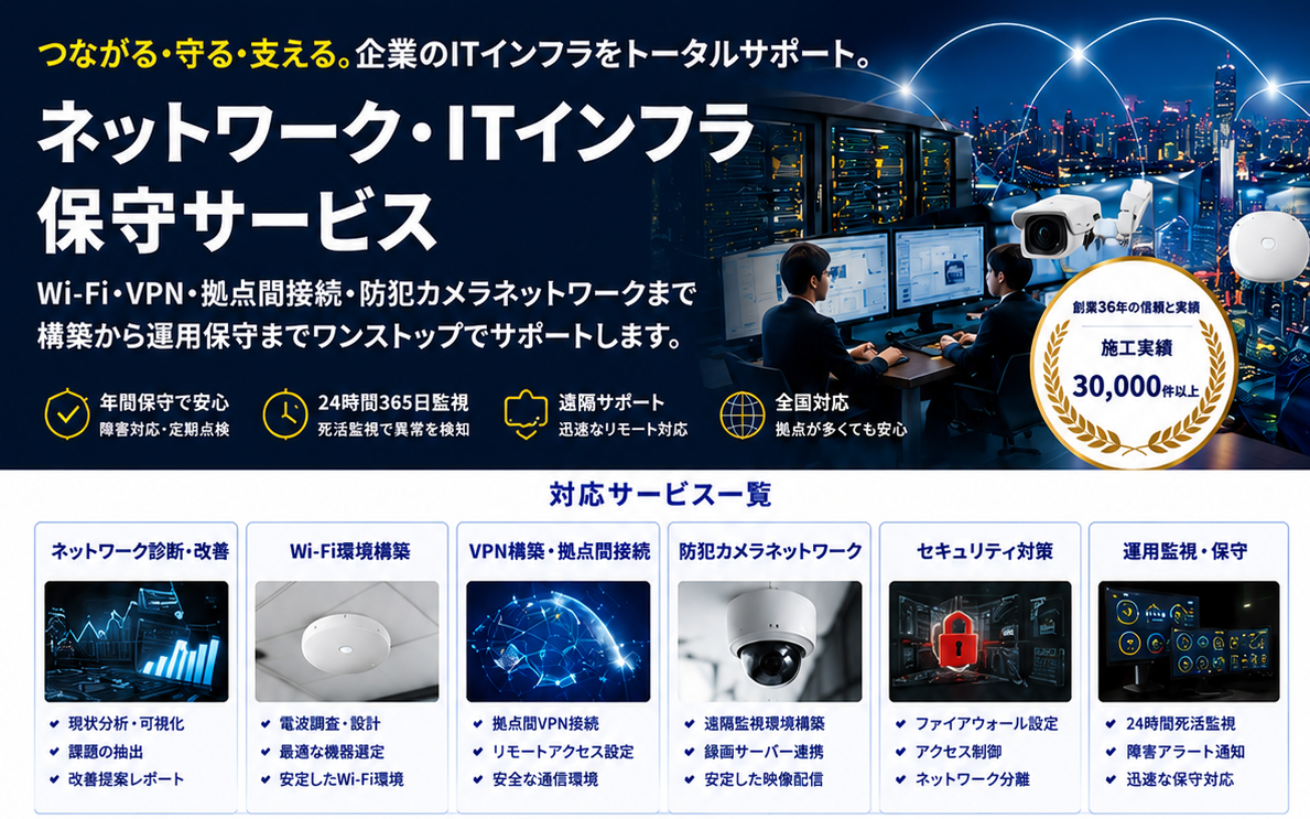防犯カメラ ネットワーク セキュリティ 運用監視