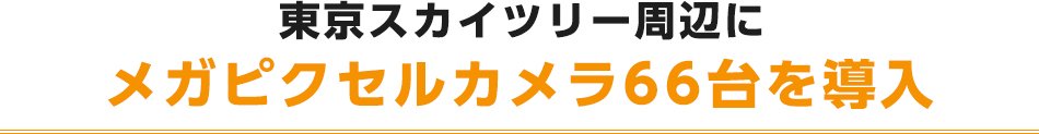 東京スカイツリー周辺にメガピクセルカメラ66台を導入