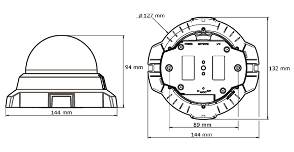 AXIS P3304-Vの製品図解