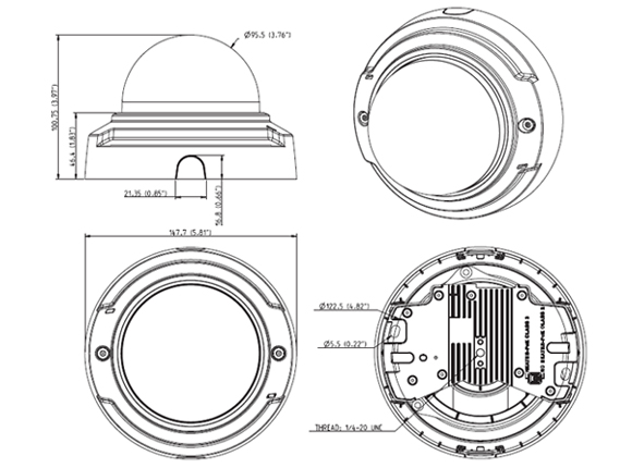 AXIS P3346-Vの製品図解