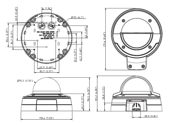 AXIS P3346-VEの製品図解