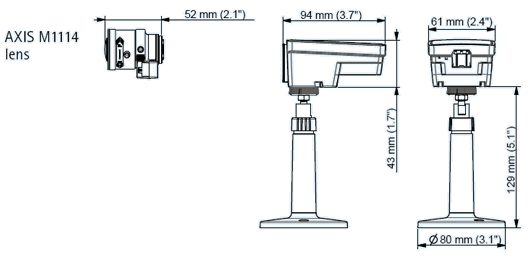 AXIS M1114 ネットワークカメラの製品図解